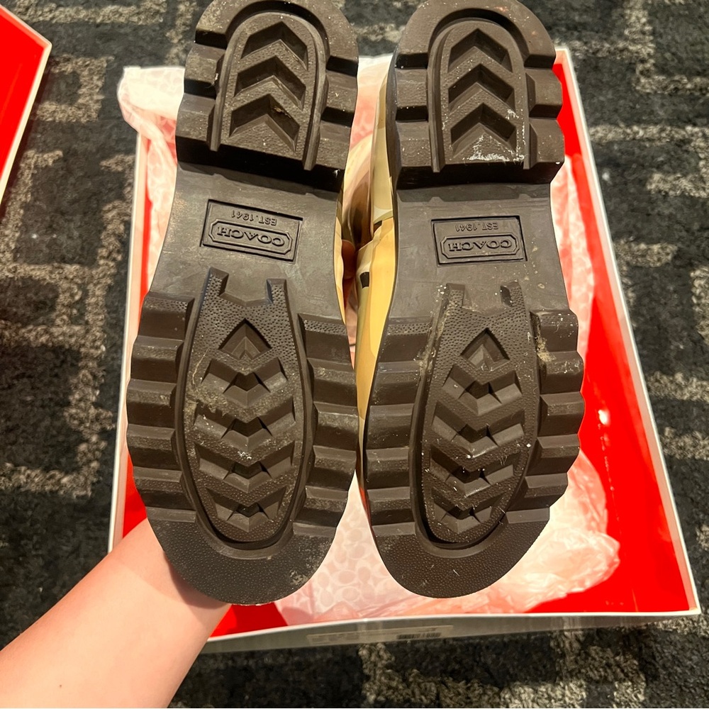 COACH PAISLEY SCARF PRINT RAIN BOOTS - Picture 11 of 13